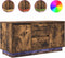 vidaXL - Tv-meubel - met - LED-verlichting - 100x41x50 - cm - gerookt - eikenkleurig