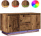 vidaXL - Tv-meubel - met - LED-verlichting - 100x41x50 - cm - oud - houtkleurig