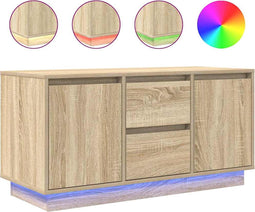 vidaXL - Tv-meubel - met - LED-verlichting - 100x41x50 - cm - sonoma - eikenkleurig