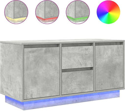 vidaXL - Tv-meubel - met - LED-verlichting - 100x41x50 - cm - betongrijs