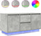 vidaXL - Tv-meubel - met - LED-verlichting - 100x41x50 - cm - betongrijs