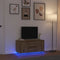 vidaXL - Tv-meubel - met - LED-verlichting - 100x41x50 - cm - artisanaal - eiken