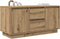 vidaXL - Tv-meubel - met - LED-verlichting - 100x41x50 - cm - artisanaal - eiken