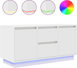 vidaXL - Tv-meubel - met - LED-verlichting - 100x41x50 - cm - wit