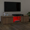 vidaXL - Tv-meubel - met - LED-verlichting - 120x30x35,5 - cm - bruin - eikenkleur