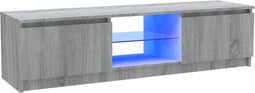 vidaXL - Tv-meubel - met - LED-verlichting - 120x30x35,5 - cm - grijs - sonoma - eiken