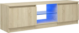 vidaXL - Tv-meubel - met - LED-verlichting - 120x30x35,5 - cm - sonoma - eikenkleur