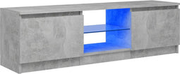 vidaXL - Tv-meubel - met - LED-verlichting - 120x30x35,5 - cm - betongrijs