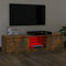 vidaXL - Tv-meubel - met - LED-verlichting - 120x30x35,5 - cm - gerookt - eikenkleur