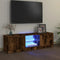 vidaXL - Tv-meubel - met - LED-verlichting - 120x30x35,5 - cm - gerookt - eikenkleur