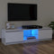 vidaXL - Tv-meubel - met - LED-verlichting - 120x30x35,5 - cm - hoogglans - wit