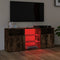 vidaXL - Tv-meubel - met - LED-verlichting - 120x30x50 - cm - gerookt - eikenkleurig