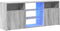 vidaXL - Tv-meubel - met - LED-verlichting - 120x30x50 - cm - grijs - sonoma - eiken