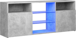 vidaXL - Tv-meubel - met - LED-verlichting - 120x30x50 - cm - betongrijs