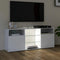 vidaXL - Tv-meubel - met - LED-verlichting - 120x30x50 - cm - hoogglans - wit