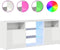 vidaXL - Tv-meubel - met - LED-verlichting - 120x30x50 - cm - hoogglans - wit