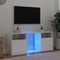 vidaXL - Tv-meubel - met - LED-verlichting - 120x30x50 - cm - hoogglans - wit