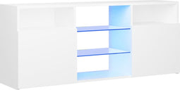vidaXL - Tv-meubel - met - LED-verlichting - 120x30x50 - cm - wit