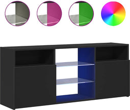 vidaXL - Tv-meubel - met - LED-verlichting - 120x30x50 - cm - zwart