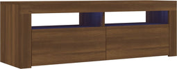 vidaXL - Tv-meubel - met - LED-verlichting - 120x35x40 - cm - bruin - eikenkleur