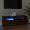 vidaXL - Tv-meubel - met - LED-verlichting - 120x35x40 - cm - bruin - eikenkleur