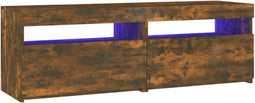 vidaXL - Tv-meubel - met - LED-verlichting - 120x35x40 - cm - gerookt - eikenkleurig