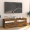 vidaXL - Tv-meubel - met - LED-verlichting - 120x35x40 - cm - gerookt - eikenkleurig