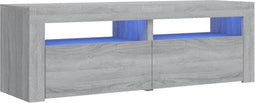 vidaXL - Tv-meubel - met - LED-verlichting - 120x35x40 - cm - grijs - sonoma - eiken