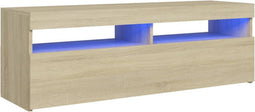 vidaXL - Tv-meubel - met - LED-verlichting - 120x35x40 - cm - sonoma - eikenkleurig