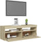 vidaXL - Tv-meubel - met - LED-verlichting - 120x35x40 - cm - sonoma - eikenkleurig