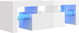vidaXL - Tv-meubel - met - LED-verlichting - 120x35x40 - cm - hoogglans - wit