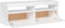 vidaXL - Tv-meubel - met - LED-verlichting - 120x35x40 - cm - hoogglans - wit