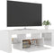 vidaXL - Tv-meubel - met - LED-verlichting - 120x35x40 - cm - hoogglans - wit