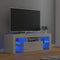 vidaXL - Tv-meubel - met - LED-verlichting - 120x35x40 - cm - hoogglans - wit