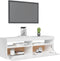 vidaXL - Tv-meubel - met - LED-verlichting - 120x35x40 - cm - hoogglans - wit
