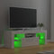 vidaXL - Tv-meubel - met - LED-verlichting - 120x35x40 - cm - hoogglans - wit