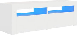 vidaXL - Tv-meubel - met - LED-verlichting - 120x35x40 - cm - wit