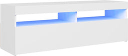 vidaXL - Tv-meubel - met - LED-verlichting - 120x35x40 - cm - wit