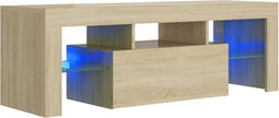 vidaXL - Tv-meubel - met - LED-verlichting - 120x35x40cm - sonoma - eikenkleurig