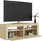 vidaXL - Tv-meubel - met - LED-verlichting - 120x35x40cm - sonoma - eikenkleurig