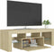 vidaXL - Tv-meubel - met - LED-verlichting - 120x35x40cm - sonoma - eikenkleurig