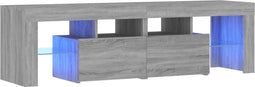 vidaXL - Tv-meubel - met - LED-verlichting - 140x36,5x40 - cm - grijs - sonoma - eiken