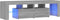 vidaXL - Tv-meubel - met - LED-verlichting - 140x36,5x40 - cm - grijs - sonoma - eiken