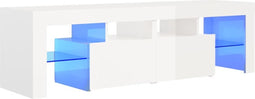 vidaXL - Tv-meubel - met - LED-verlichting - 140x36,5x40 - cm - hoogglans - wit