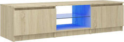vidaXL - Tv-meubel - met - LED-verlichting - 140x40x35,5 - cm - sonoma - eikenkleur