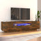 vidaXL - Tv-meubel - met - LED-verlichting - 160x35x40 - cm - grijs - sonoma - eiken