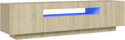 vidaXL - Tv-meubel - met - LED-verlichting - 160x35x40 - cm - sonoma - eikenkleurig