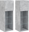 vidaXL - Tv-meubel - met - LED-verlichting - 2 - st - 30,5x30x90 - cm - betongrijs
