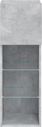 vidaXL - Tv-meubel - met - LED-verlichting - 2 - st - 30,5x30x90 - cm - betongrijs
