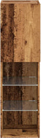 vidaXL - Tv-meubel - met - LED-verlichting - 30,5x30x102 - cm - oud - houtkleurig